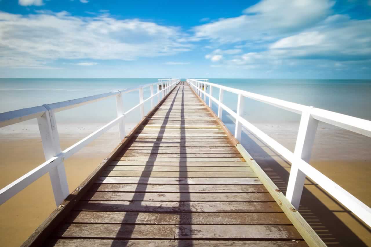 Pier leading out to sea